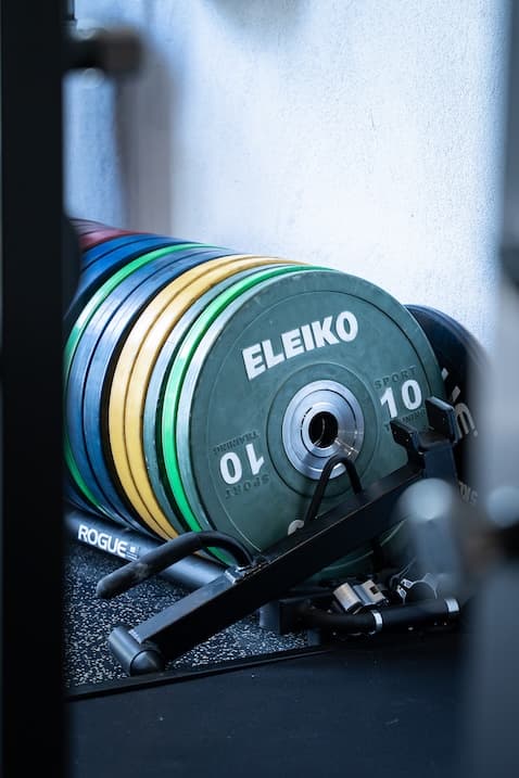 Colorful Eleiko weight plates