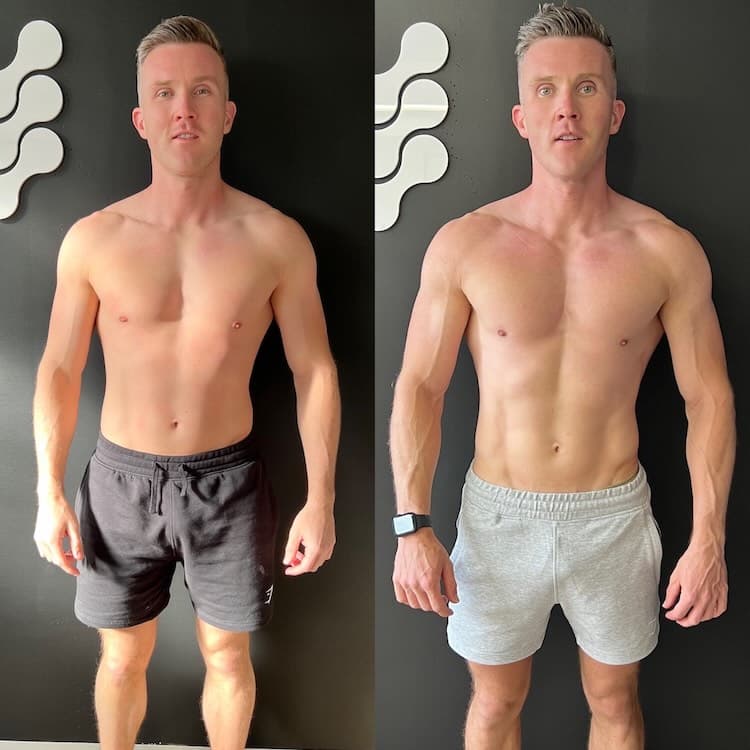Client transformation - man lean muscle gain